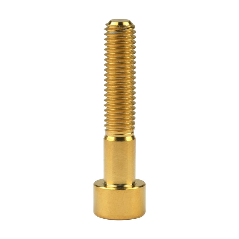 Titanium Ti M8 x15 20 25 30 35 40 45 50 60 70mm 1.25mm Pitch Hex Allen Socket Head Bolt Screws Pack of 4 (Square Head M8x40mm, Gold) Square Head M8x40mm