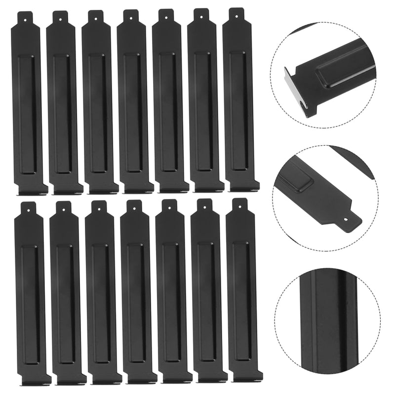 20Pcs Black Stainless Steel Pci Slot Covers, Desktop Pc Case Blanking Plates for Dust Prevention and Ventilation 13X2X1.5CM