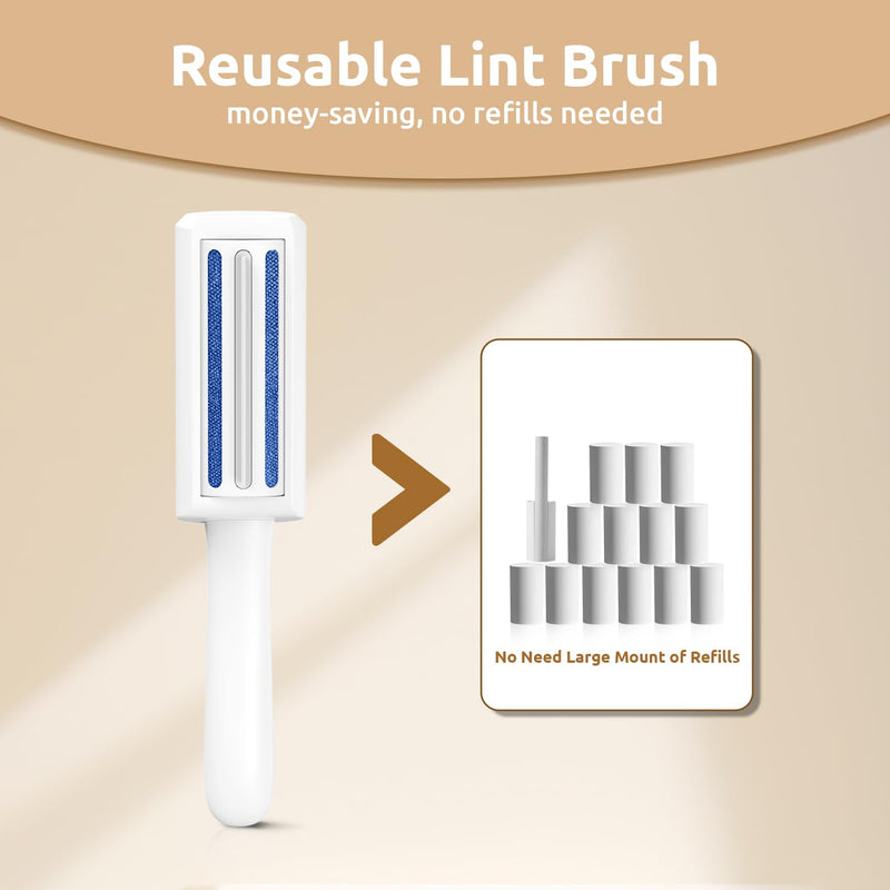 ACE2ACE Lint Roller, Pet Hair Remover Roller Brush, Dog Hair Remover | Reusable Animal Fur Removal Tool for Clothes, Cat Tree, Dog Bed, Furniture,Mat white