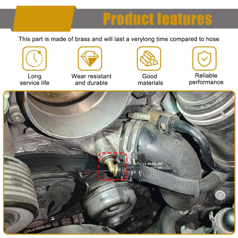 Thermostat Water Outlet Hose Connector Kit, Water Thermostat for Car, Water Pump to Thermostat Outlet Tube Compatible with Land Rover Range XJ XF 4 Velar 3.0 V6 5.0 V8, Replaces OEM #LR049990