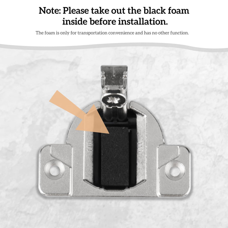 Replacement for Blum 110 Cabinet Hinges, Hinge Back Model 30.310-11.02, Blum 110 Degrees Screw On Compact 33 Hinge for Cabinet Doors, Without Mounting Plate and Screws (8 Pack)