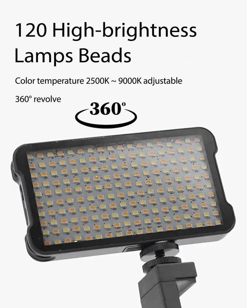 Tattoo Light Kit 120 LED Beads with 52mm CPL Filter, Photograpgy Lighting for Tattooing Equipment Supplies, TikTok, Phone, Camera, Laptop, Pad