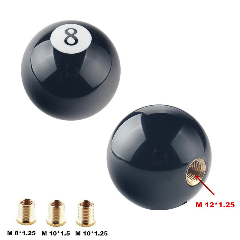 DEWHEL 2 1/4" 8 Ball Billiard Round Manual Gear Shift Lever Shifter knob Black Shaped JDM 4 5 6 Speed for Honda Acura Mazda Mitsubishi Nissan Infiniti Lexus Toyota Scion Hyundai etc