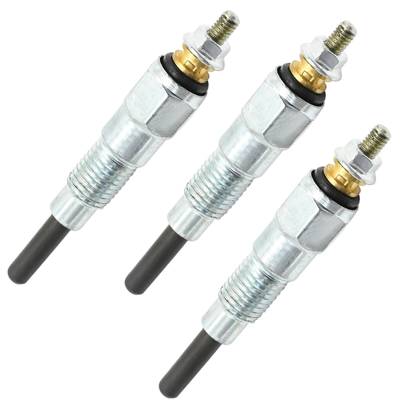 3Pcs Glow Plugs, Replacement for Kubota Engine D600 D750 D850 D950 Replacement for Kubota Compact Tractors B7100 B7100HST-DT B7100HST-E, Replaces 15261-65510
