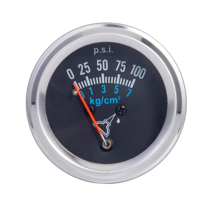 7-153 Oil Pressure Gauge Kit Universal Fit with Plastic Tube and Threaded Parts, Chrome,Black A031-7-153 Oil Pressure Gauge Kit