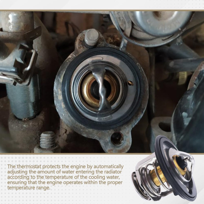 Car Thermostat, High Performance Thermostat, Automotive Replacement Engine Thermostats, Auto Engine Coolant Thermostat Compatible with Honda Civic CRV CRZ, Replaces #19301-PAA-306, 19301-PLC-315