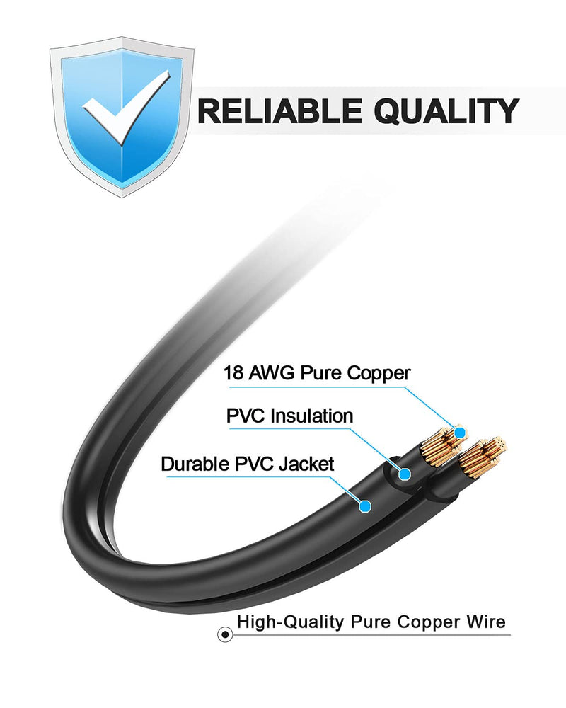 [UL Listed] 6ft Ac Power Cord for Ps5 Ps4 Ps3 Playstation 4 3 Slim Ac Power Cable