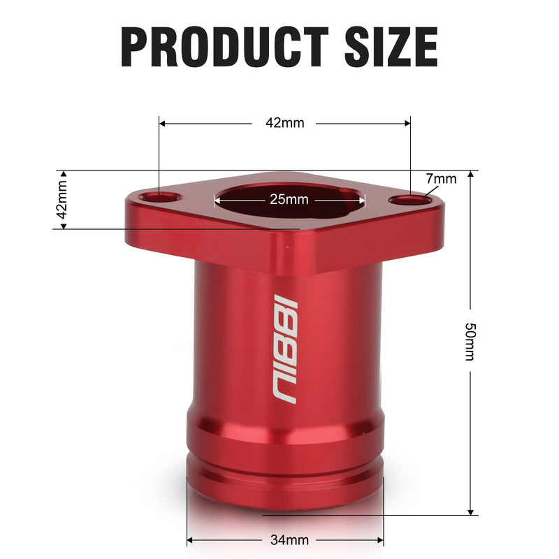 NIBBI Predator 212 intake manifold,fit for Predator 196cc 212cc 224cc Engine Performance Parts,Perfect for Coleman ct200u bt200x Go Kart Mini Bike (Red) Red