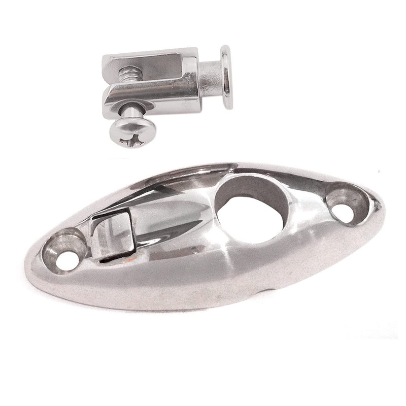 NRC&XRC 316 Stainless Steel Pair of Quick Release Bimini Top Swivel Hinge Deck Side Mount Without fasterneres