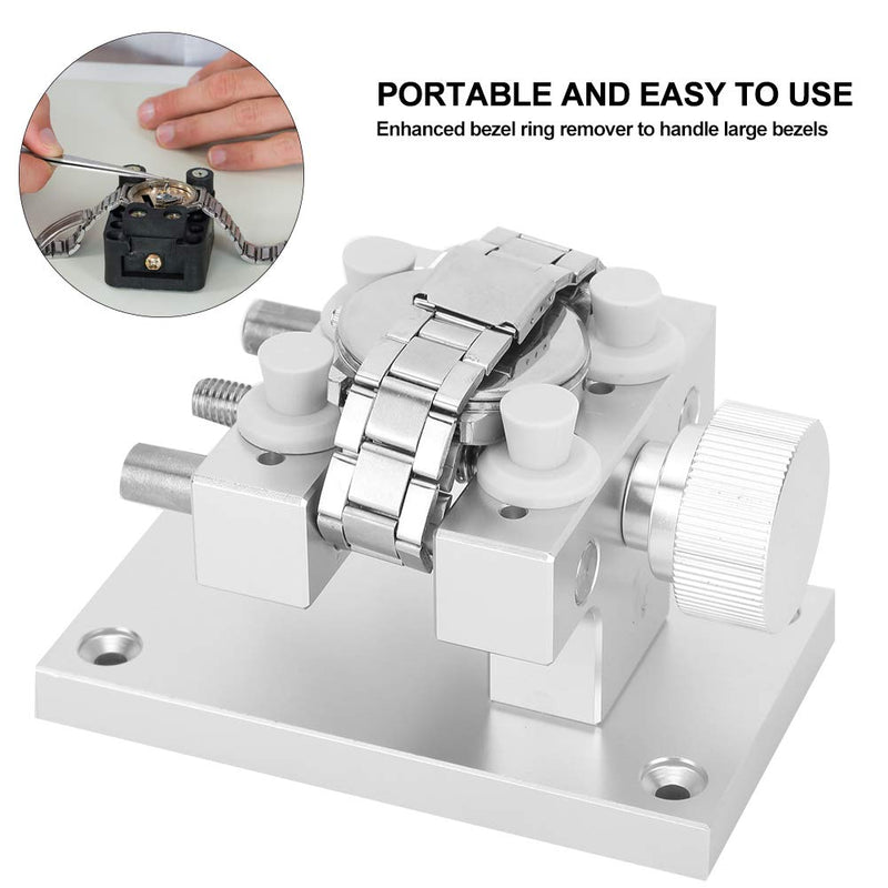 Joyzan Watch Case Holder, Metal Clamp Table Bench Vise Adjustable Opener Back Case Drill Press Closer Remover Strap Base Movement Repair Clip Watchmaker Wristwatch Tool Jewelry Parallel DIY Carving
