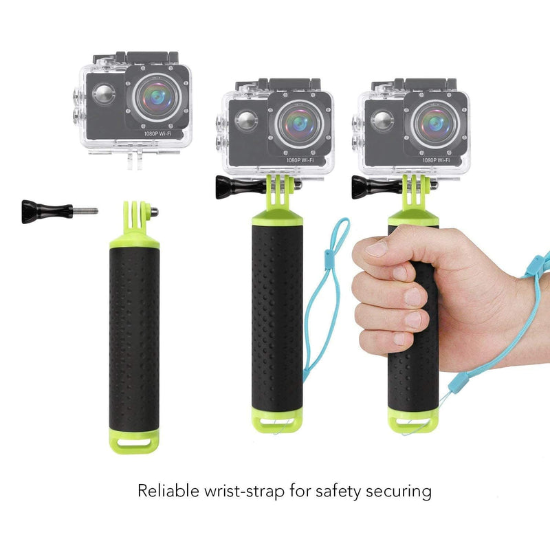  [AUSTRALIA] - WOLFANG Action Camera Floating Hand Grip Camera Handle Waterproof Monopod Hand Grip Float Stick Selfie Floating for Action Camera Sports Camera