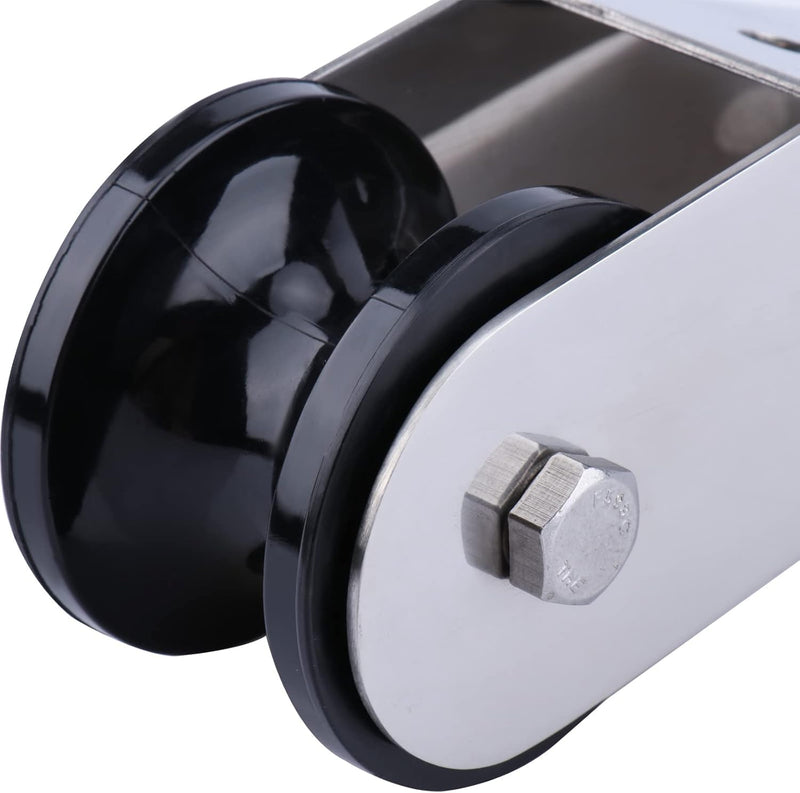 Pebbly Beach Bow Anchor Roller, 6.5" Heavy Duty Boat Bow Anchor Rubber Roller, 316 Stainless Steel Bow Anchor Holder Fixed Bracket for Boats, Marines, Yachts, Kayaks 6.5"