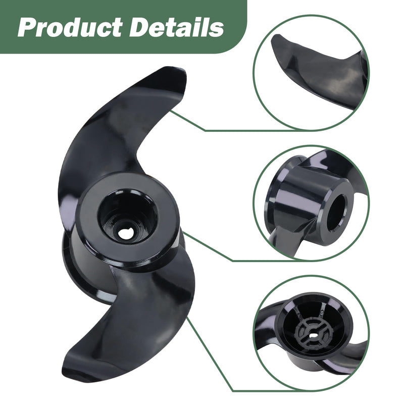 000-15237-001 Trolling Motor Weedless Propeller Prop 2 Blade Replacement for Ghost Trolling Motor