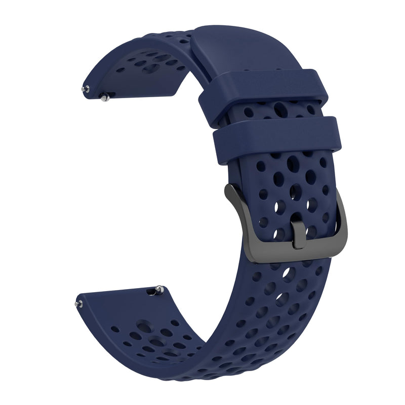 Lijinlan Case and Band Fit for Amazfit Active Max, Soft Silicone Protective Case Cover with Breathable Sport Replacement Strap for Amazfit Active Max Smart Watch Accessories Navy