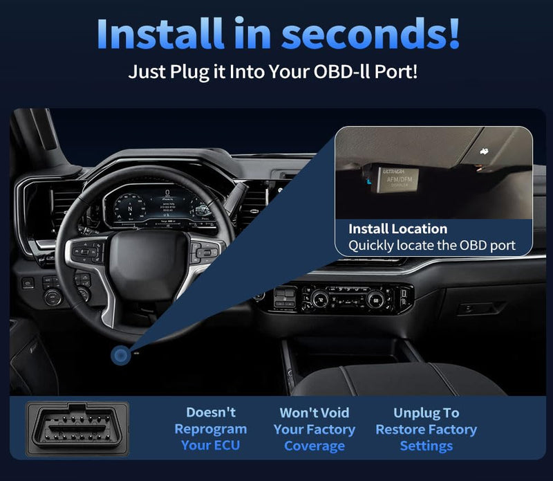 AFM Disabler Active Fuel Management Delete Disabler AFM/DFM Disabler Compatible with V6&V8 GM Motors 5.3 Silverado (Chevy GMC Sierra GMC Yukon Cadillac Escalade etc)4.3L 5.3L 6.0L 6.2L AFM DFM Disable