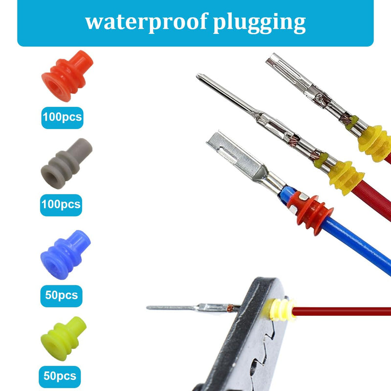 Seamaka720Pcs 21Type Car Electrical Wire Terminal Tool kit 1/1.5/1.8/2.2/2.8/3.5mm Connector Pins Terminal Removal Male Female Crimp Pins Non-Insulated Plug 720 PCS