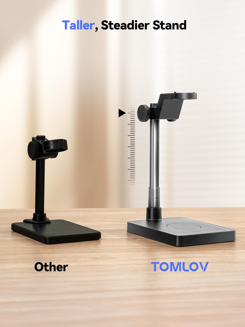 TOMLOV DM4W Microscope with Weighing Scale: 4.3" Digital Coin Microscope with Screen, Error Coin Magnifier with Lights, Weight Scale for Collectors, Jeweler, Students, Compatible with Windows/Mac Digital Microscope with 4.3 Inch Screen
