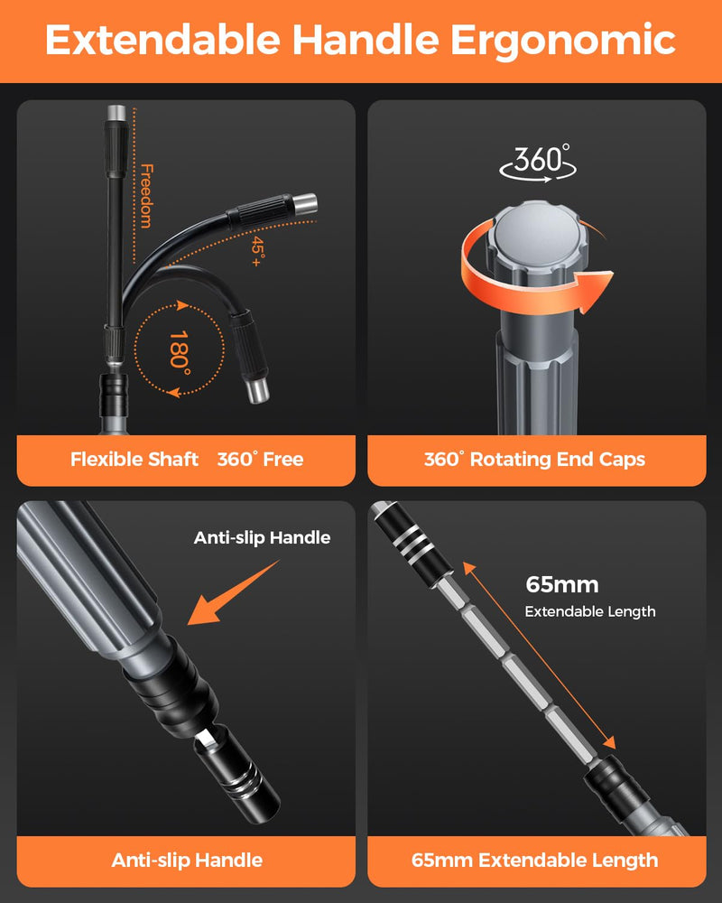 LIFEGOO Precision Screwdriver Set, 150 in 1 Magnetic Screwdriver Set with mini built-in box, Repair Tool Kit for Computer, Laptop, iPhone, Macbook, PC, PS5, Xbox Controller, Jewelers, Glasses Orange 150 in 1 orange