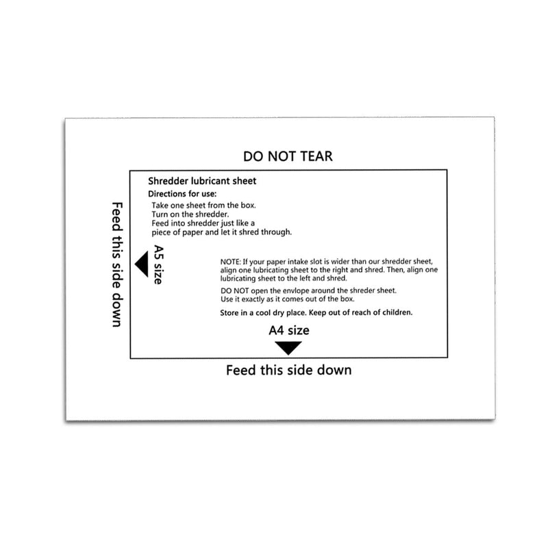 Paper Shredder Lubricant Sheets, Paper Shredder Sharpening & Lubricating Sheets (12PCS) 12PCS