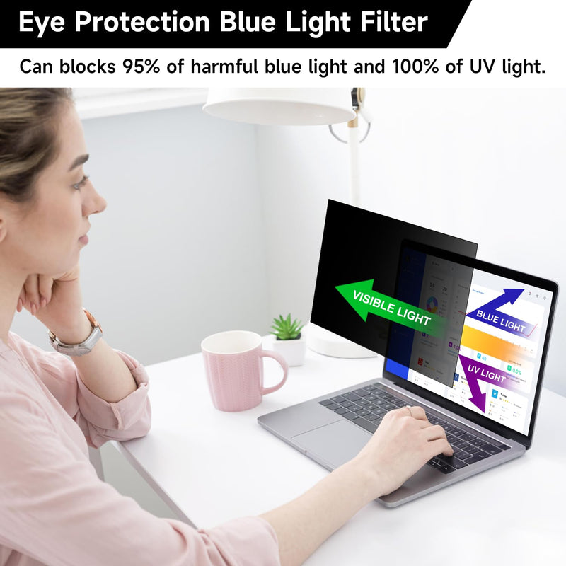 2 Pack (1920x1080) Display 14 Inch Laptop Privacy Screen 16:9, Anti Blue Light Glare & Anti Scratch Computer Privacy Shield, Not for 14" with 1920x1200 Resolution Laptop 2 PACK 14 Inch Privacy Screen(16:9)