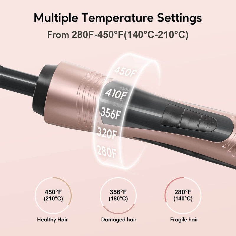 Terviiix Hot Comb Electric, Hot Comb for Wigs, Afro Hair & Beard, Anti-Scald Straightening Comb with Keratin & Argan Oil Infused Teeth, Temperatures Adjustable, 60 Min Auto Shut Off Rose Gold