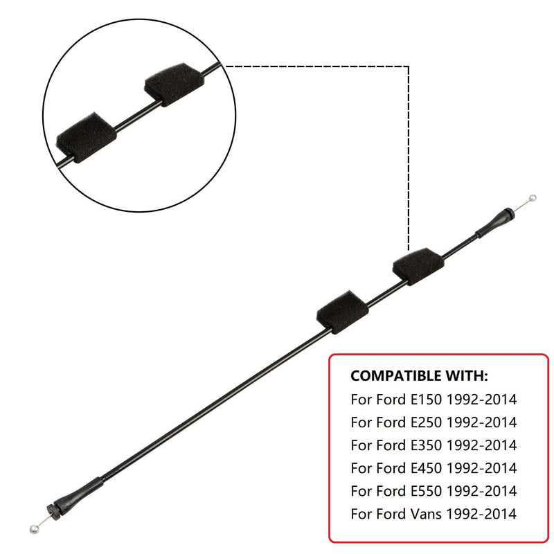 Door Latch Cable Rear Right Side Compatible with Ford E150 E250 E350 E450 E550 Econoline Van 1992-2014 Rear Cargo Door Latch Release Cable Replaces# 8C2Z15431A02C 924-351 E-Van Rear Right Door Cables