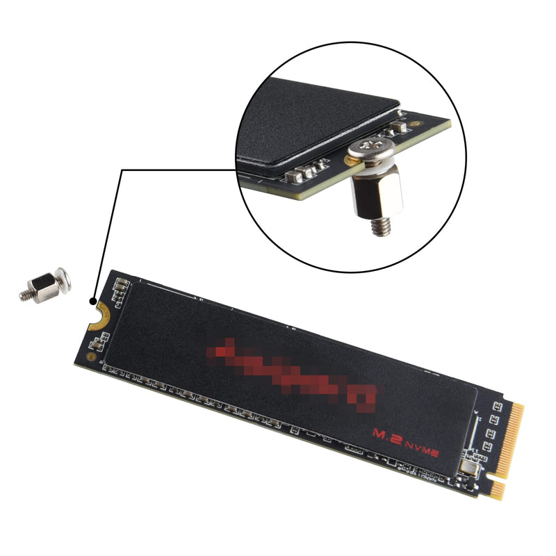 ASTARON M.2 SSD Screws Kit, Nvme M2 Screws Suitable for ASUS MSI Gigabyte NGFF Motherboard Silver
