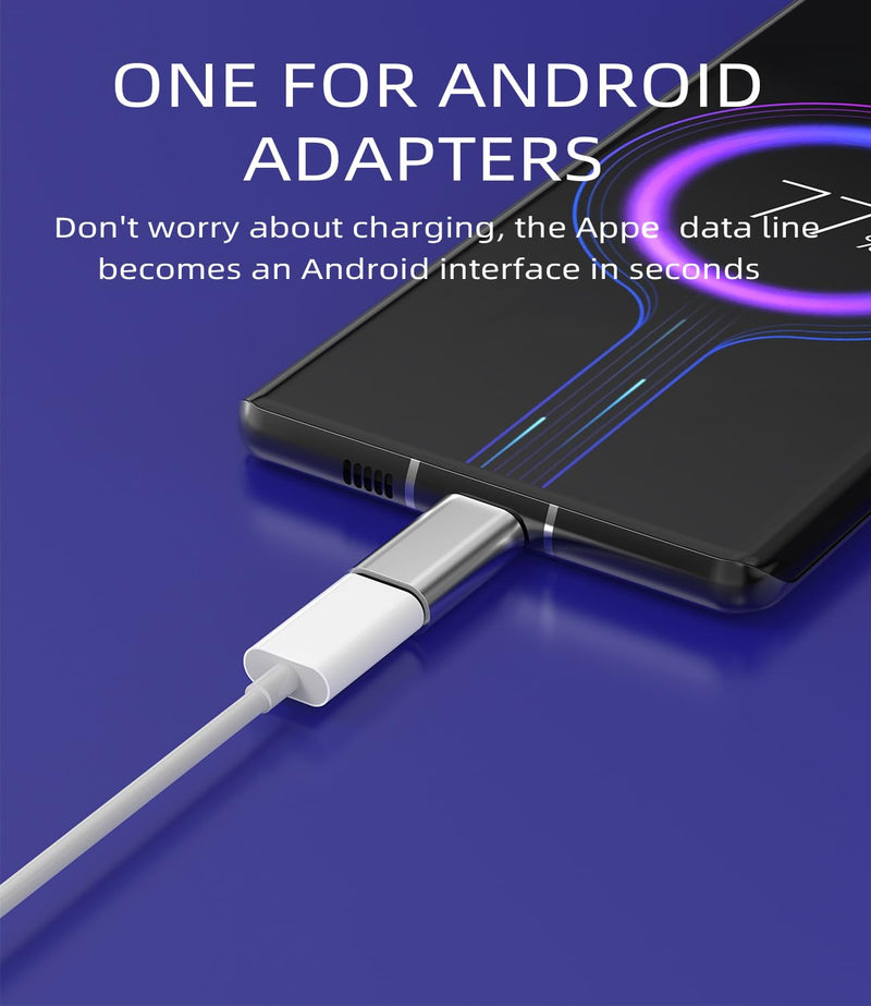 Lightning to Micro USB Adapter (3 Pack) Compatible with Samsung Galaxy S7 Active Edge S6 Note5 Note4 Note3 Lightning Female Cable Micro USB Male Port Converter Accessories Portable Travel Daily Car