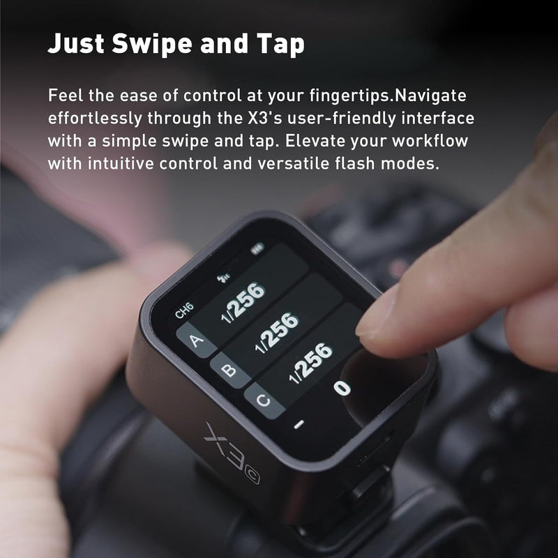 GODOX X3 X3S X3-S TTL Touchscreen Flash Trigger Compatible with Sony Cameras, 2.4G Wireless OLED Transmitter, Built-in 850mAh Lithium Battery (X2T-S XPro-S XProII-S Upgrade Version)