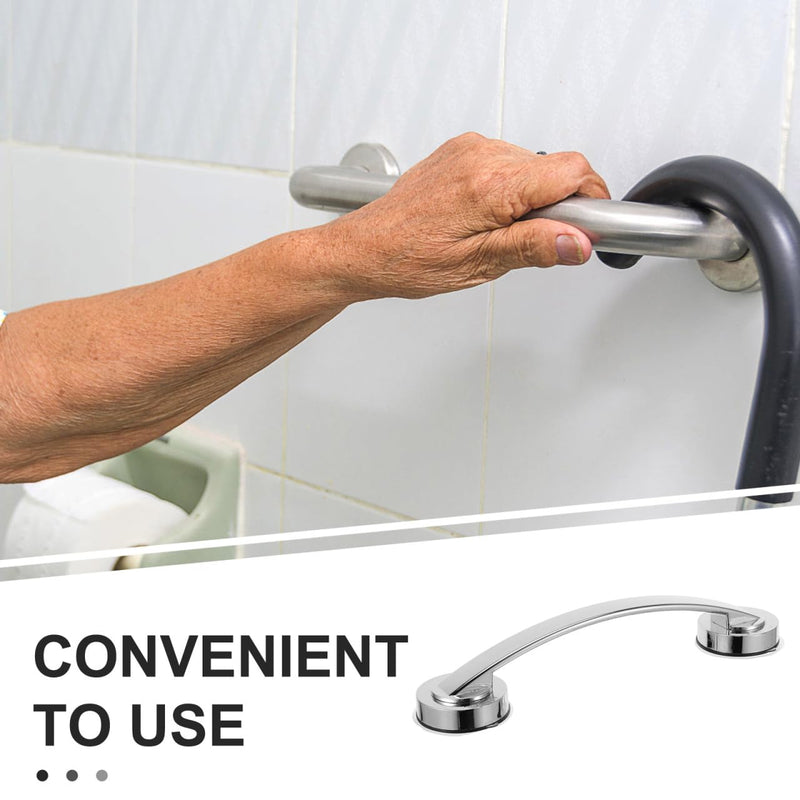 Bathroom Grab Bar 3 Pack Suction Safety Handrails for Seniors Tub and Shower Non-Slip Bathtub Handles for Bathroom Stability and Support Silverx3pcs