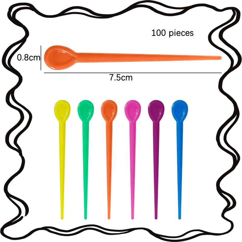 100 Pieces Plastic Hair Roller Pins Secure Salon Home Hair Styling Hair Curling Styling Accessories Durable Reusable Curling Picks for Salon Hairdressing Tool Home DIY (Random Color)