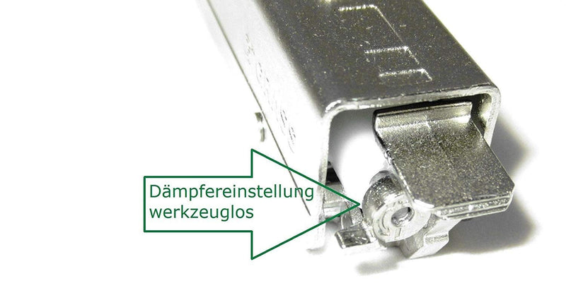 UMAXO 3228-3 2 x Grass Tiomos Mirro Glass Hinges, Silver