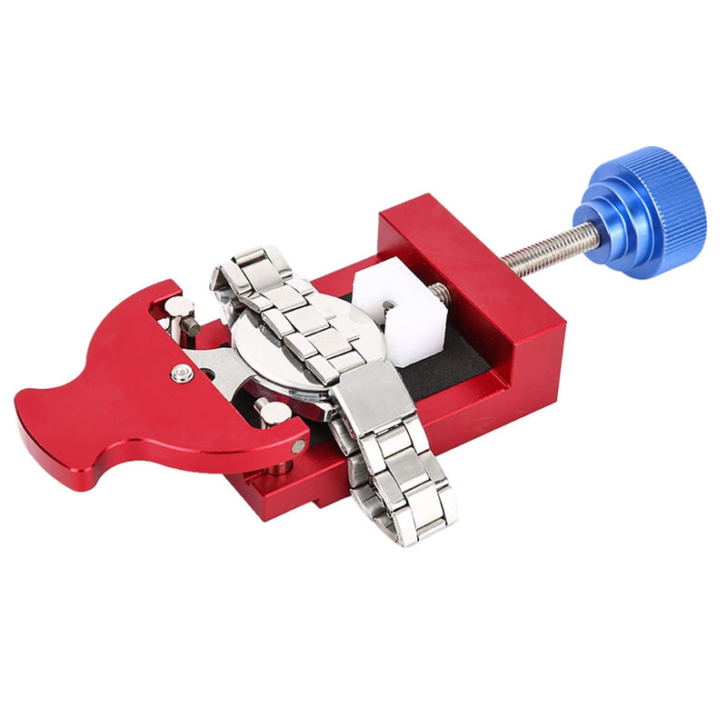 Watch Bezel Removal Tool, Watch Case Opener, Metal Watch Back Cover Opener Adjustable, Watch Back Remover Tool Professional, Watch Repairing Tool (Red Case Remover & Holder)