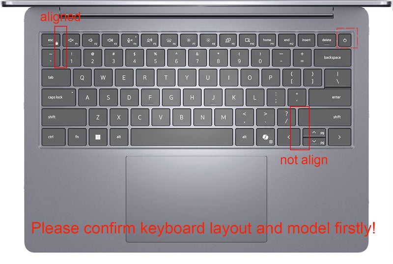 TPU Keyboard Cover Skin Protector Compatible for 2026 14" Dell 14S DS14260 DS14265 (Not for DS16260 DC14255 DB14250 DC14250 DB14255) - Clear Compatible for DS14260