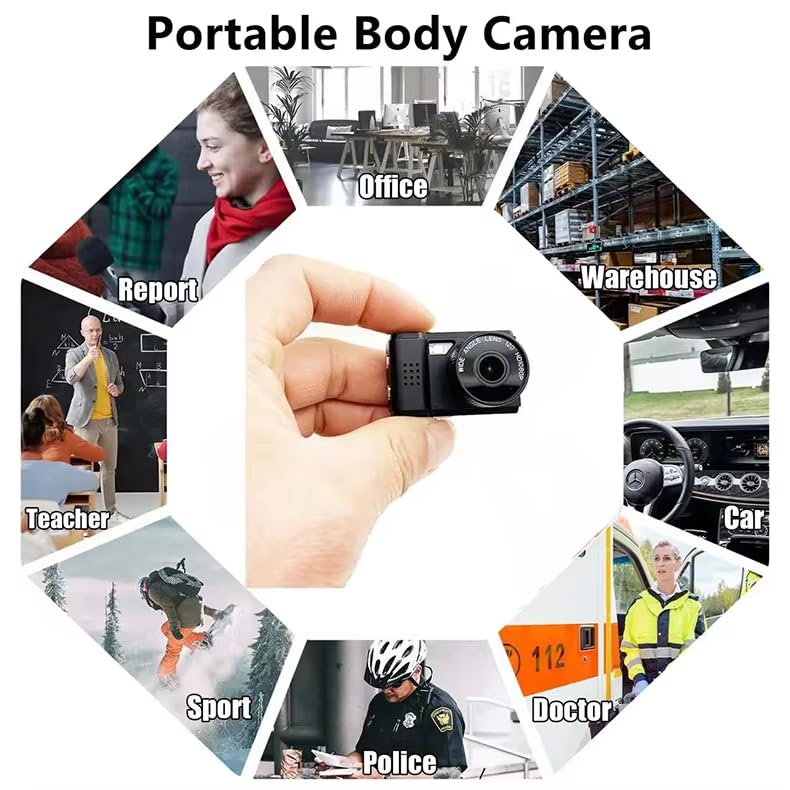 Spy Camera Hidden Video Recording Mini Video Camera Small Body Cam Pocket Car Camera Secret, no WiFi no App Needed