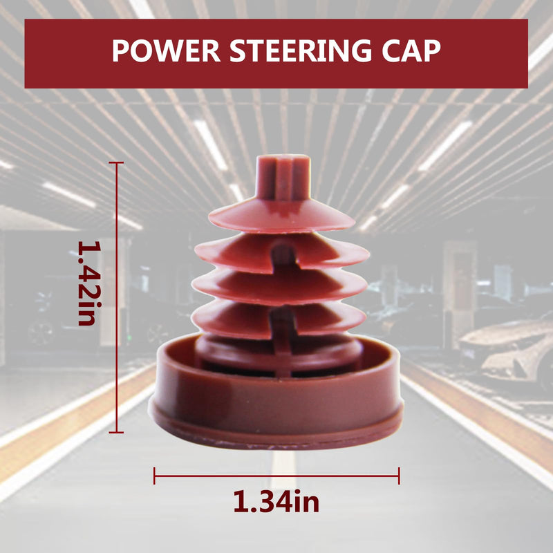2PCS Power Steering Reservoir Cap, Power Steering Pump Reservoir Cap Plug Cover 53697-Sb3,Power Steering Pump Plug Cover Compatible with Honda Accord Odyssey Crv Civic Rd5/7 (Red)