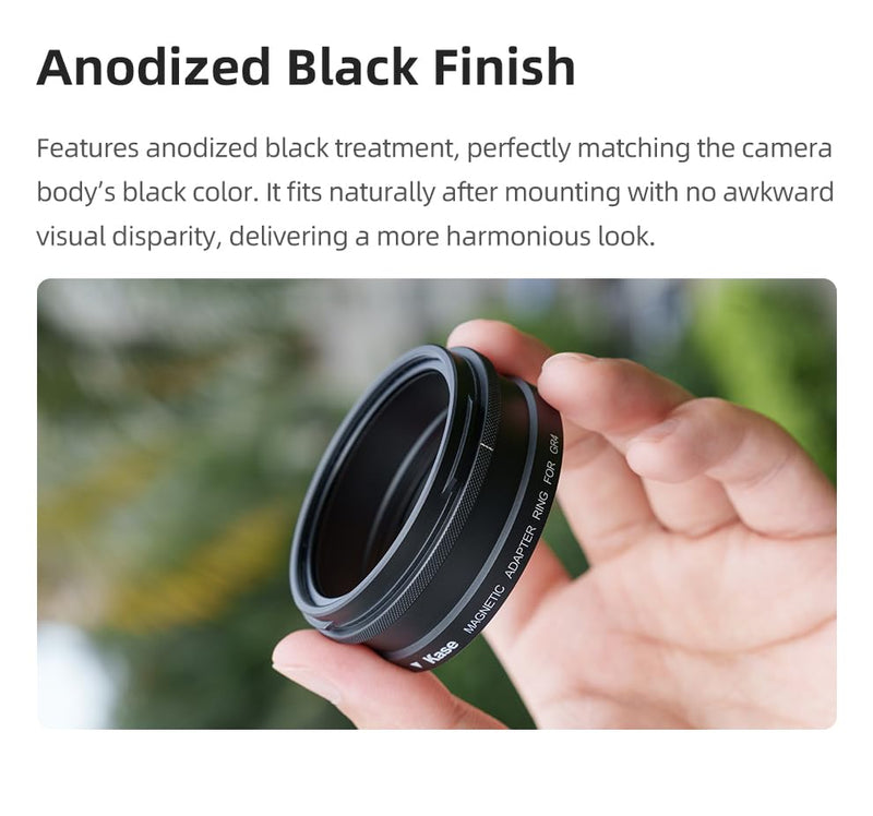 Kase Magnetic Adapter Ring Compatible with Ricoh GR4 Camera Accepts Kase 49mm Filters