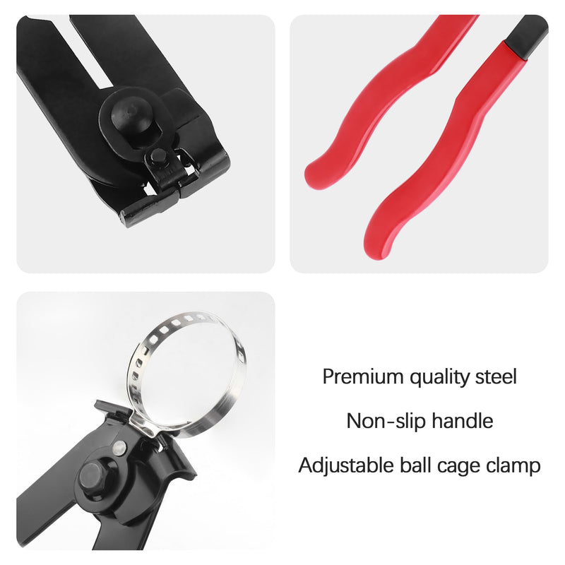CV Boot Clamp Pliers Kit,10PCS CV Boot Clamp + 1PCS Ear Clamp Pliers,Universal Car Accessorie(Clamp Pliers/1PCS) Clamp Pliers/1pcs