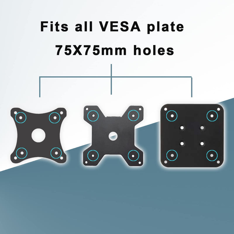 Universal Monitor VESA Mount Adapter for Non-VESA 13-27 inch Computer Monitors Tablets iPad VESA Mounting Arm Stand Bracket Kit 75X75mm… ALL IN ONE
