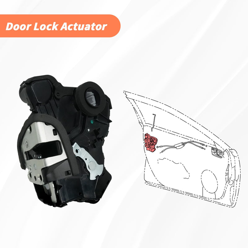 Door Lock Actuator Motor Compatible with Tundra, Camry, 4Runner, Rav4, Lexus RX350 RX450h, Scion tC xB xD | Replaces #69040-0C050, 69040-06180, 931-401 | Front Left Driver Side