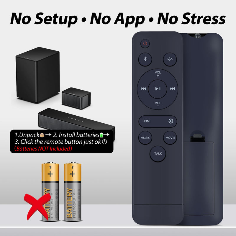 New Replace Remote Control Applicable for Onn 32" Soundbar Speaker 100056522 32 Inch Sound Bar System 32" 100056522