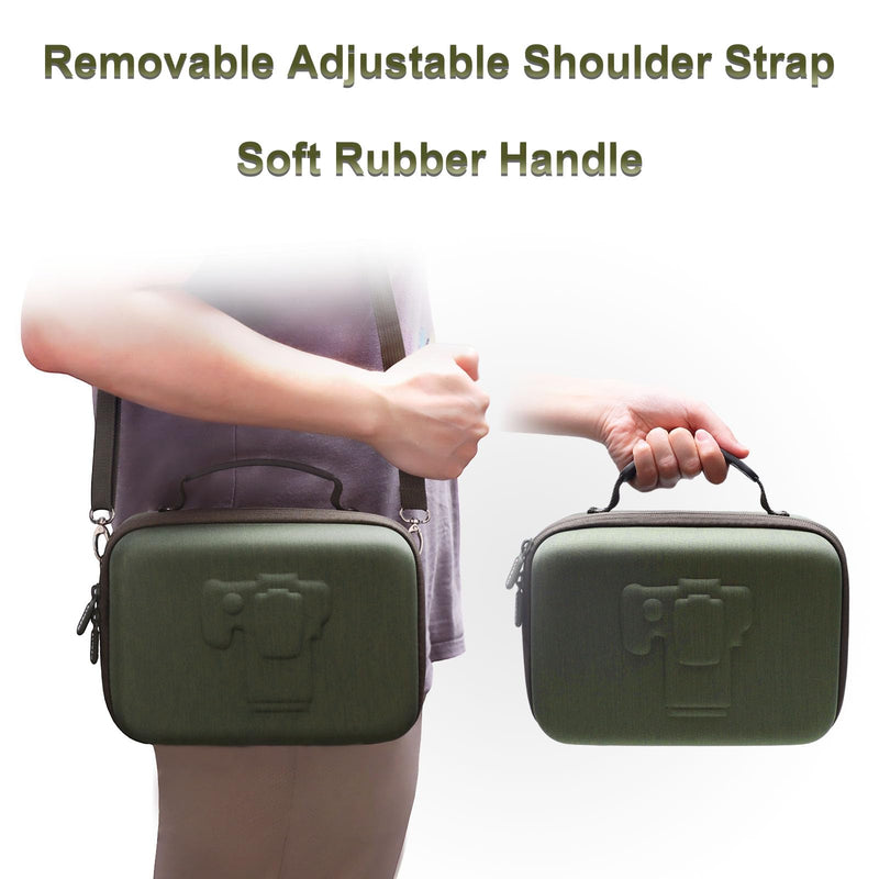 Small Camera Case Bag for Canon EOS Rebel T7/R50//R100 DSLR Camera Green | Hard Carrying Travel Case for Canon EOS Rebel T7/R50//R100/R6 Mark II/R8/R6 Mark III/R50 V/T6/R10/R5 Mark II DSLR SLR Camera Small