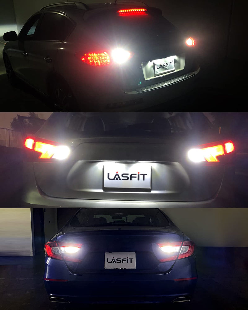 LASFIT 921 LED Reverse Backup Lights for 2014-2022 2023 2024 2025 Silverado 1500, Canbus Ready 912 W16W 904 916 2835 Exterior Replacement Upgraded White, 2pcs
