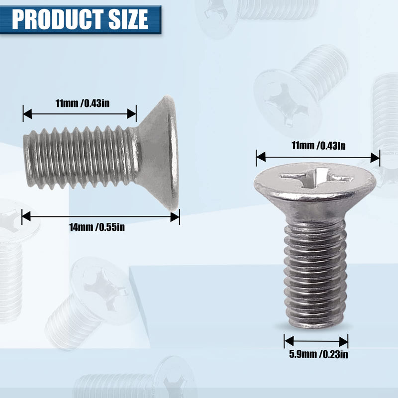 8Pack Stainless Steel Brake Disc Rotor Screws, Stainless Steel Retaining Screws for Front and Rear by Mission Automotive, Compatible with for Honda, Acura, Hyundai and Kia Models 8PCS Silver