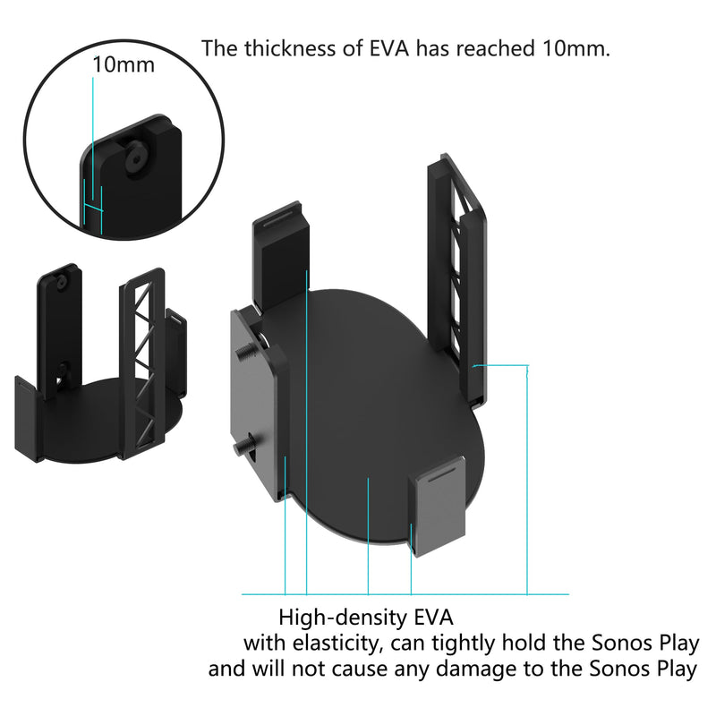 Bicycle Speaker Mount for Sonos Play Portable (Black) black