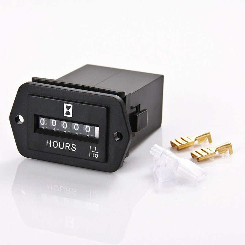DC 6-80V Mechanical Hour Meter - AIMILAR Hourmeter for Diesel Engine Generator Boat Motorcross Motor Truck Tractor DC 6-80V