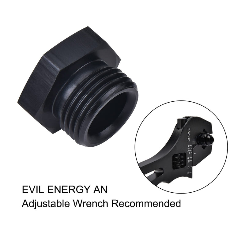 EVIL ENERGY 6AN Block off Cap ORB Plug Fitting Adapter Male Aluminum