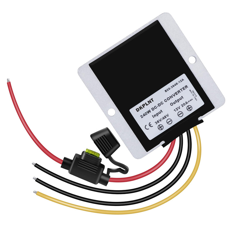 20A 240W 12v Golf Cart 48V 36V to 12V Converter Voltage Regulator Reducer Transformer with Fuse