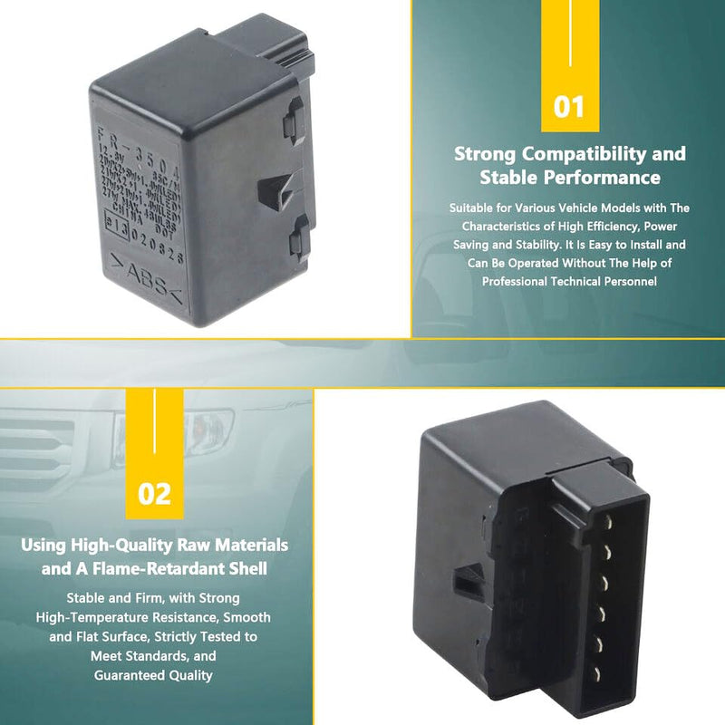 38300-SDB-A03 LED Hazard Warning & Turn Signal Flasher Relay Assembly Compatible with 2005-2011 MDX TL TSX Compatible with 2012-2014 Accord Hybird Odyssey Ridgeline All Models