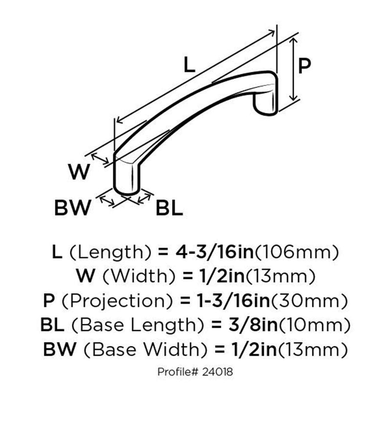 Amerock | Cabinet Pull | Satin Nickel Matte | 3-3/4 inch (96 mm) Center to Center | Essential'Z | 4 Pack | Drawer Pull | Drawer Handle | Cabinet Hardware 96 mm Center-to-Center (Pack of 4)